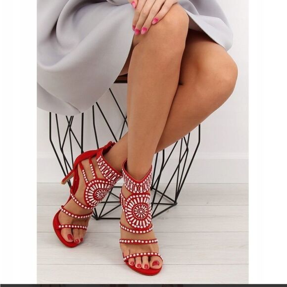 BRAND NEW  MELLY HIGH HEEL STILETTOS GLADIATOR STYLE OPEN TOE SANDAL - Picture 2 of 16